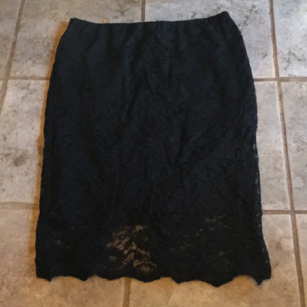 Black lace skirt